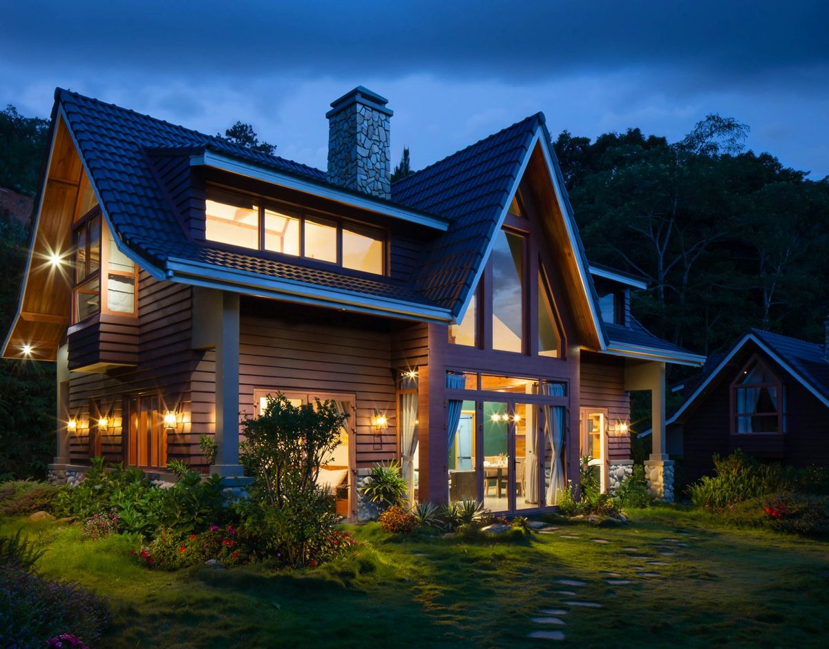Modern home exterior representing real estate website clients