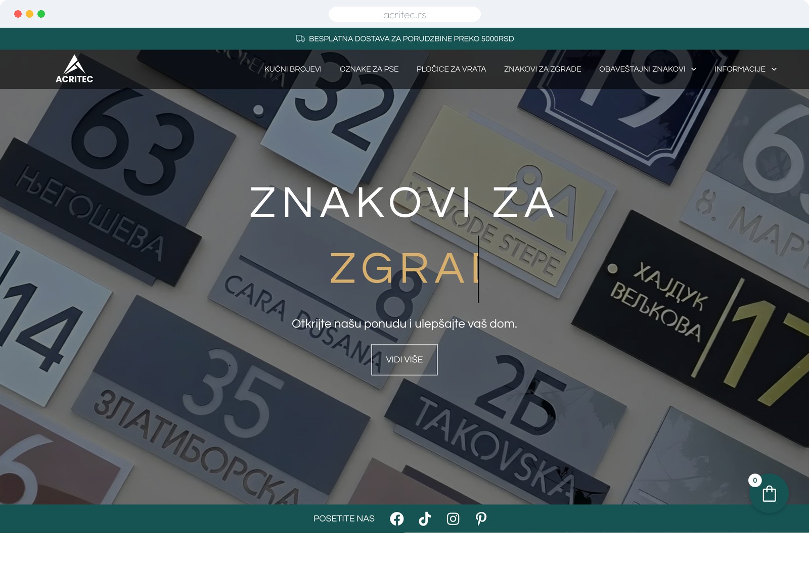 Acritec website built by SketchVolt — acritec.rs