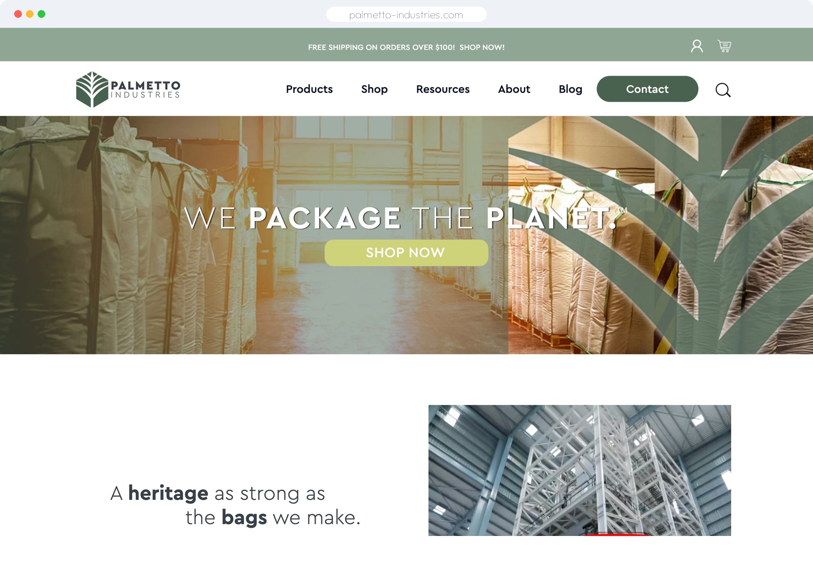 Palmetto Industries website built by SketchVolt — palmetto-industries.com