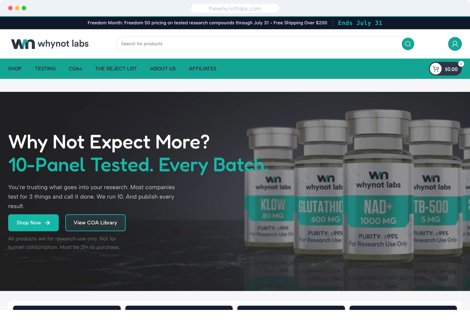 Why Not Labs website built by SketchVolt — thewhynotlabs.com