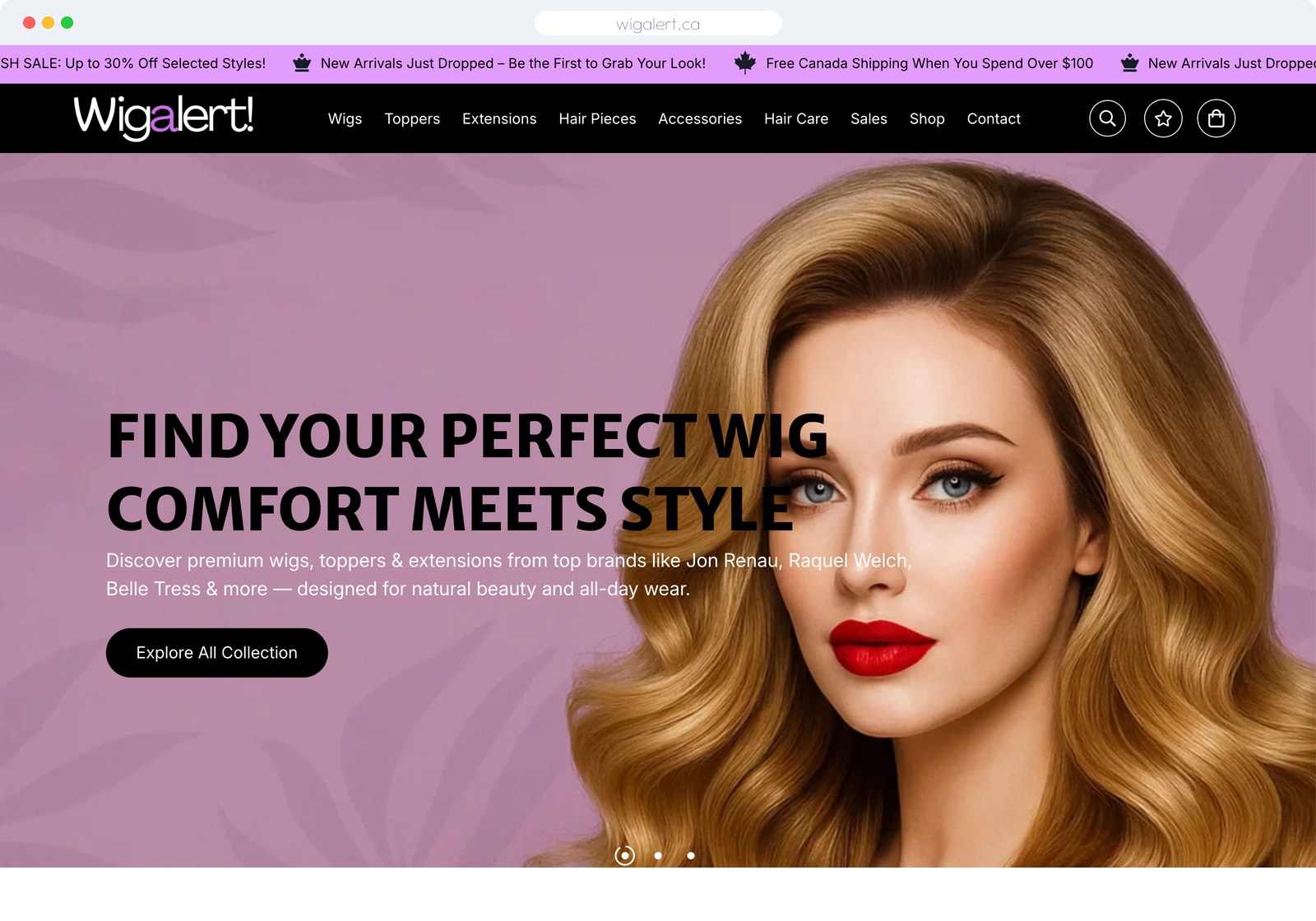 WigAlert website built by SketchVolt — wigalert.ca