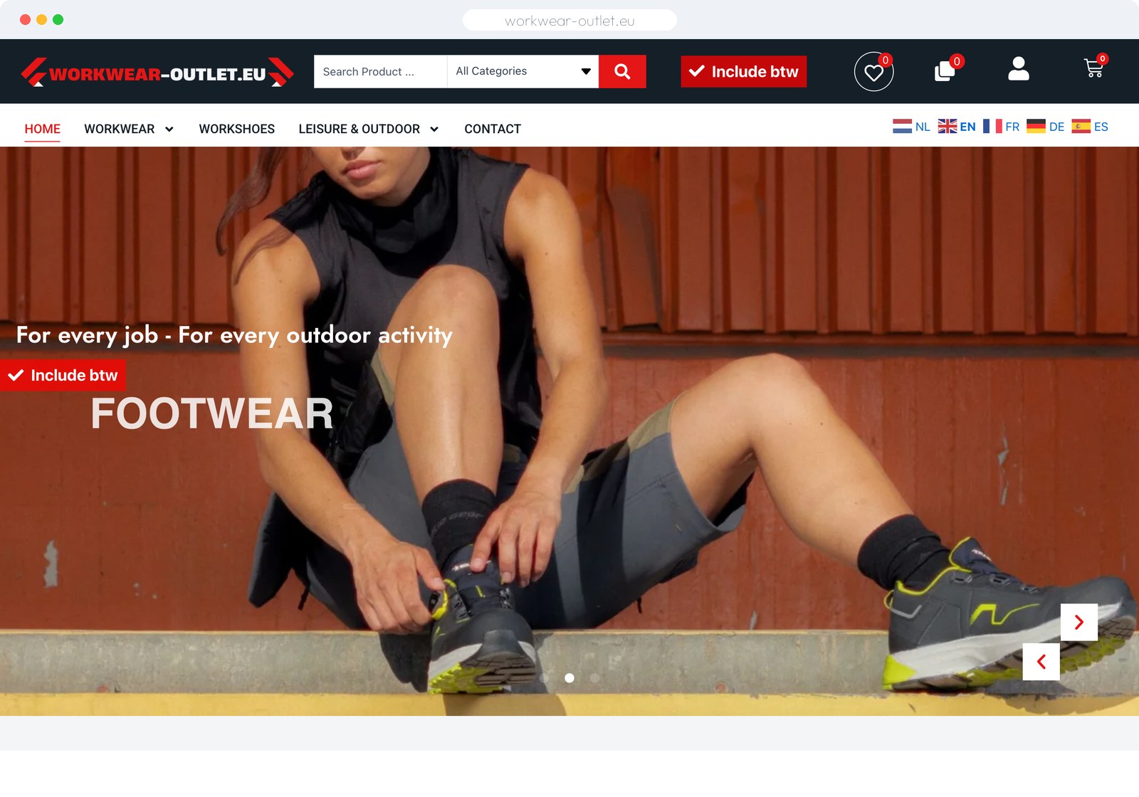 Workwear Outlet website built by SketchVolt — workwear-outlet.eu